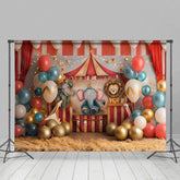 Aperturee - Aperturee Circus Balloon Star Cake Smash Photography Backdrop